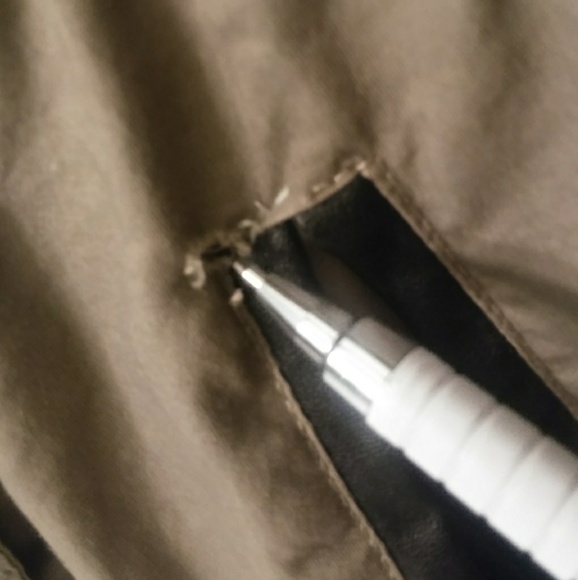 Lovposh Khaki Contrast Standing Collar Jacket - Picture 6 of 8